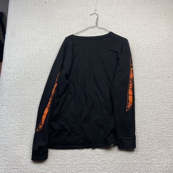 Friday The 13th Black Long Sleeve Men XL T-Shirt Jason Mask w/ Machete Sleeve - Picture 11 of 14